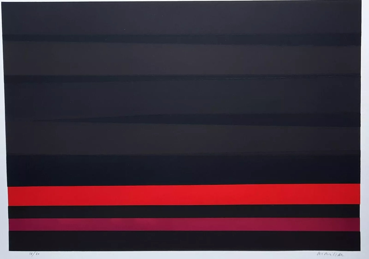 Philippe MORISSON sérigraphie signée numérotée abstraction Cercle carré ligne