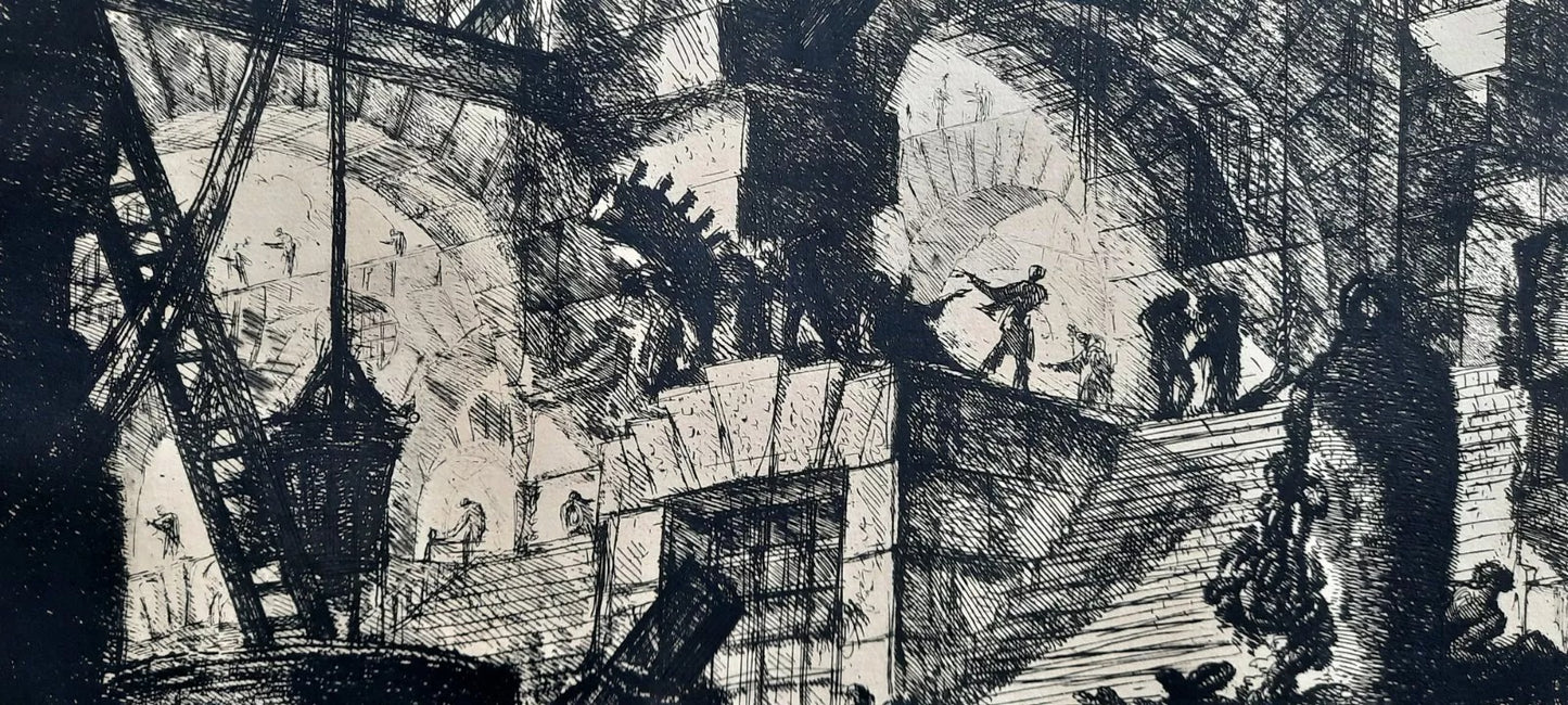 D'après Piranese Le Puits. Planche XIII de l'ouvrage : Prisons imaginaires