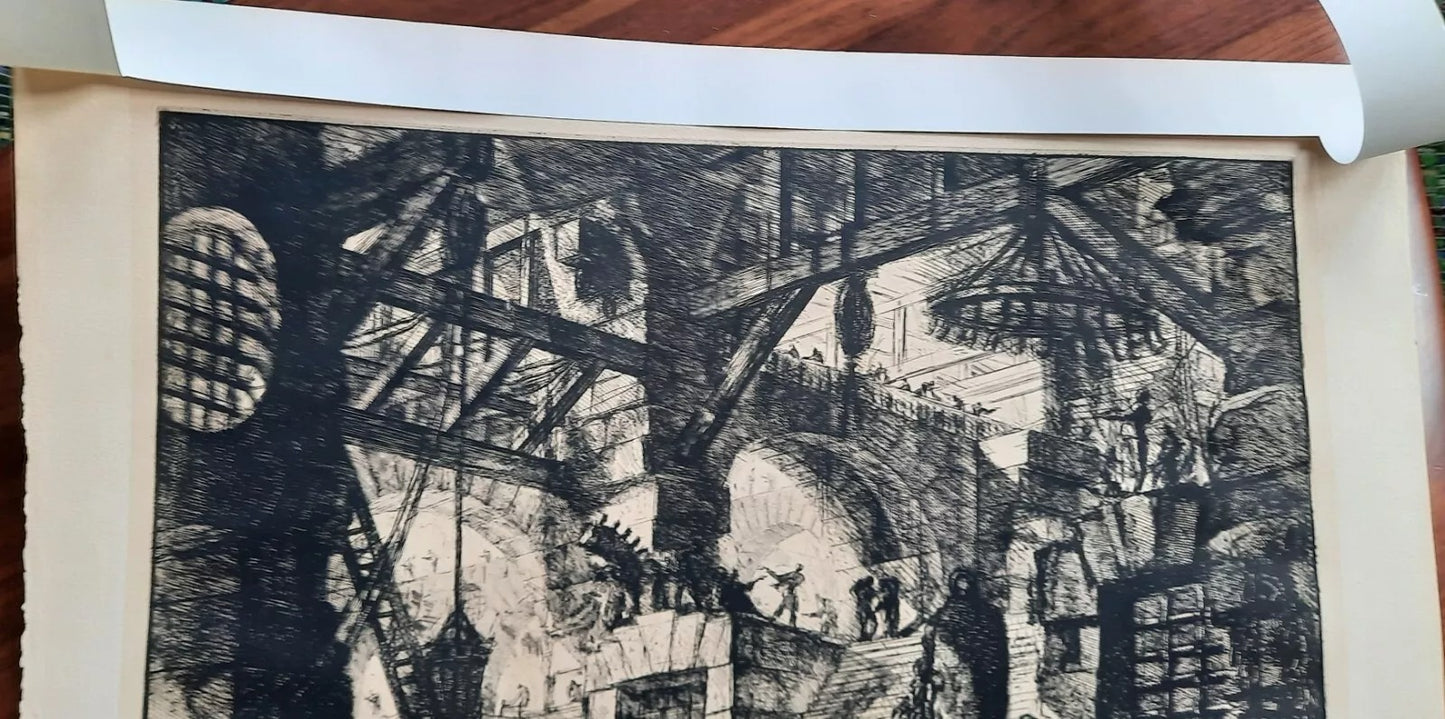 D'après Piranese Le Puits. Planche XIII de l'ouvrage : Prisons imaginaires