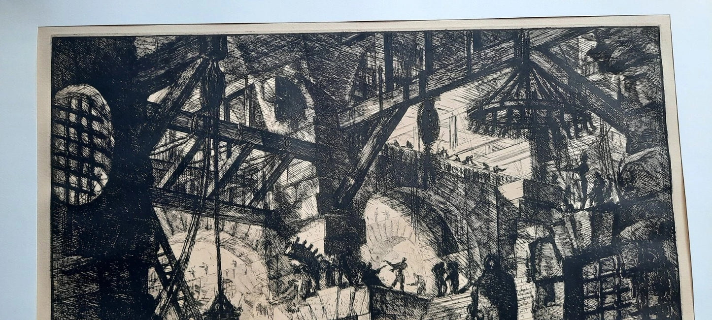 D'après Piranese Le Puits. Planche XIII de l'ouvrage : Prisons imaginaires