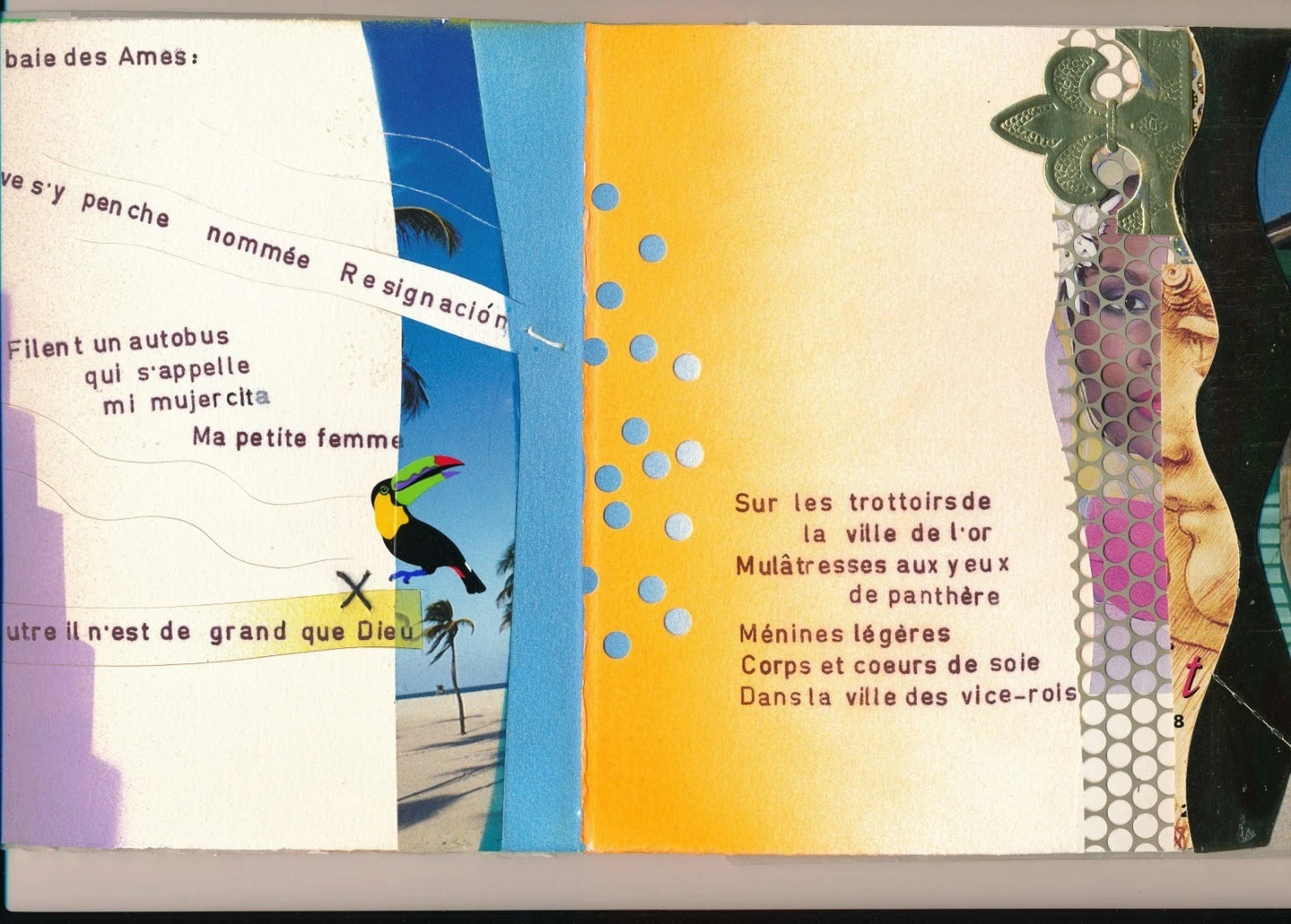 Bertrand DORNY Olivier ROLIN Carthagène des Indes 1995 collages