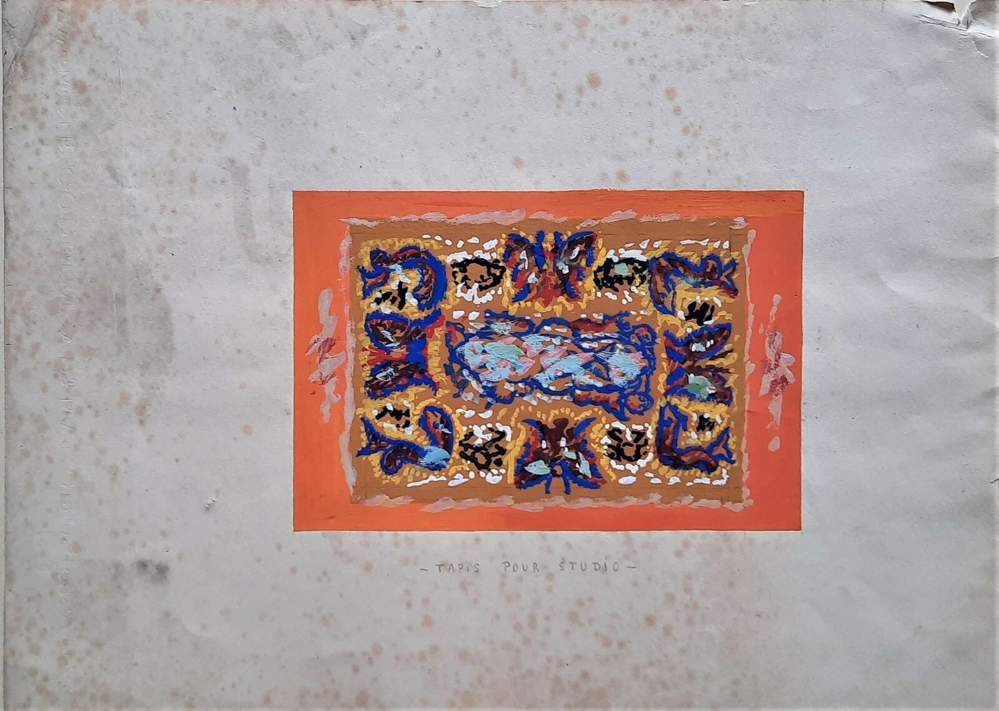 4 motifs de tapis école nationale des arts décoratifs de Nice fin 1940