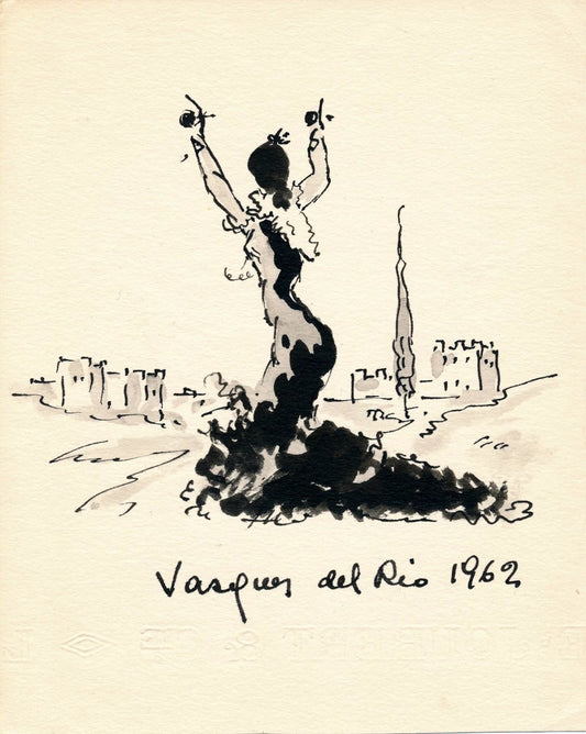 Vasquez del Rio lithographie originale signée dans la planche