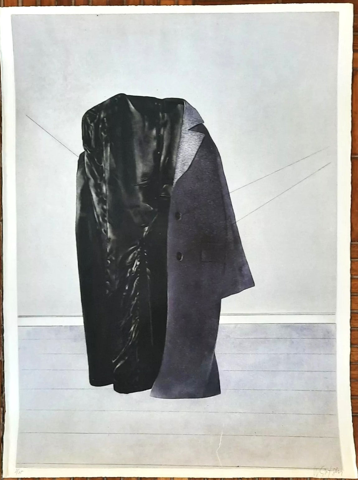 gravure signée numérotée les deux manteaux