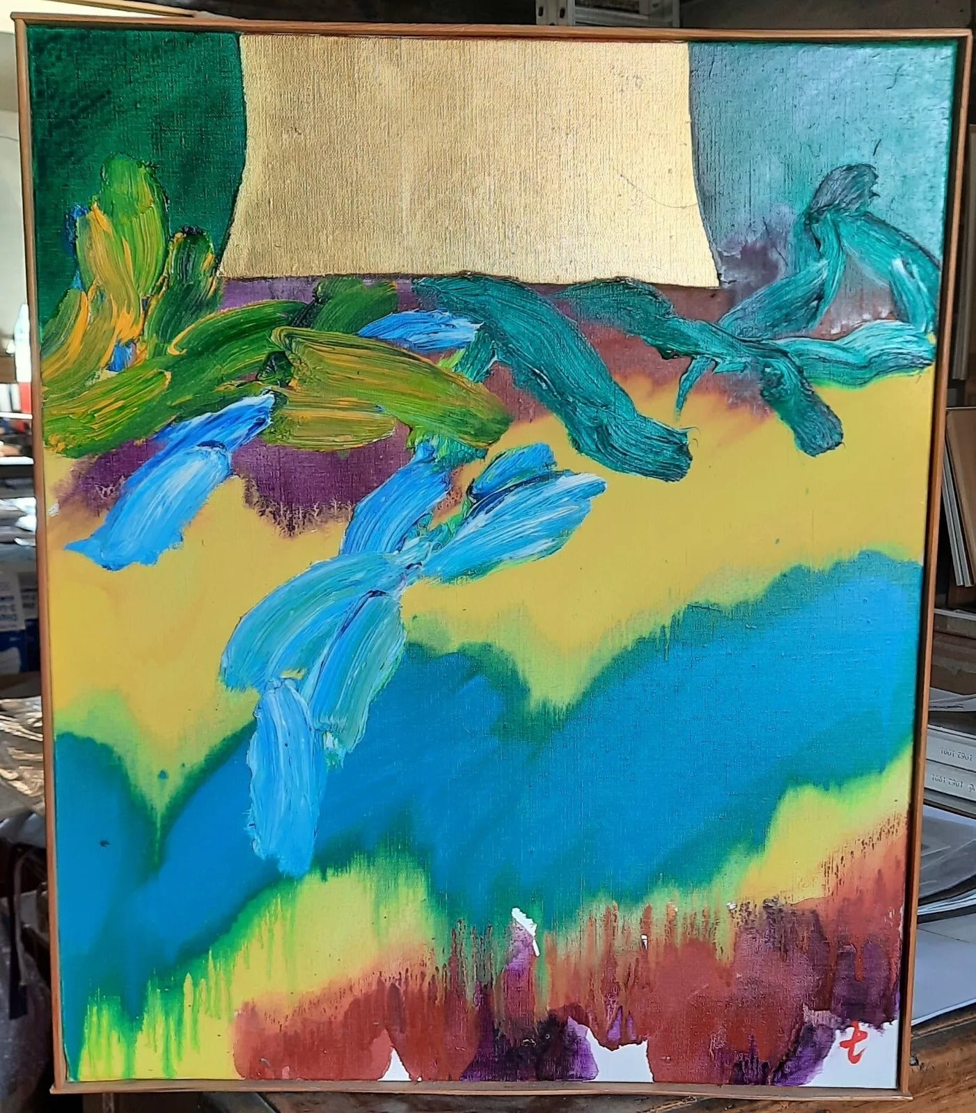 Yasse TABUCHI 1921-2009 peintre Japon, actif France huile sur toile signée 1951