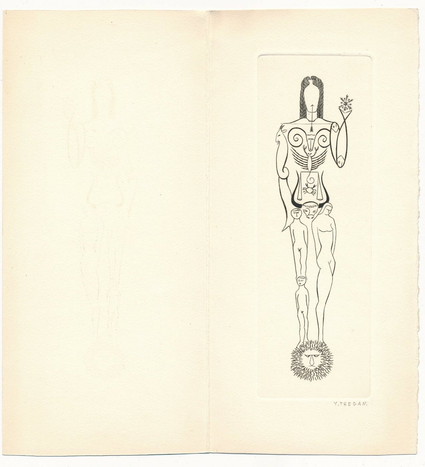 gravure burin estampe signée avec envoi autographe