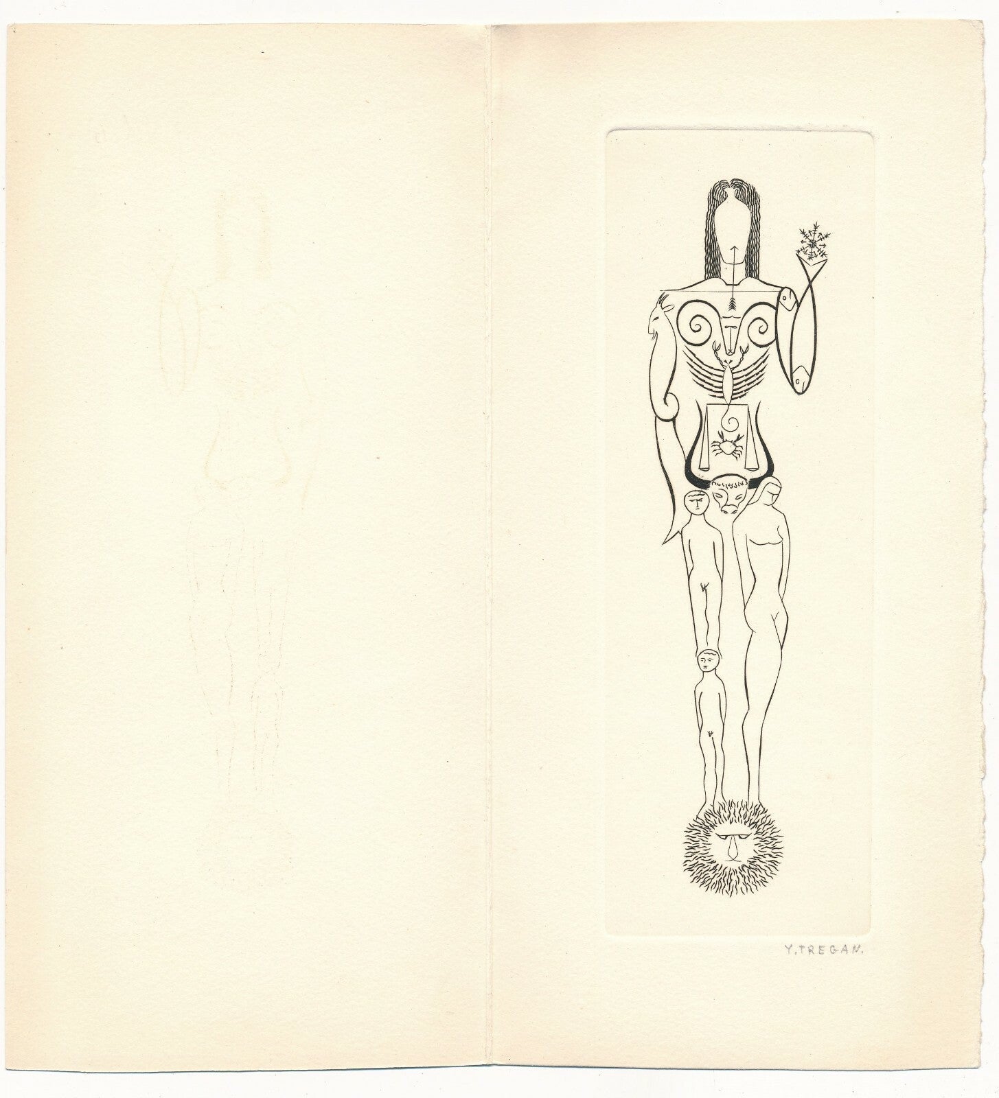 gravure burin estampe signée avec envoi autographe