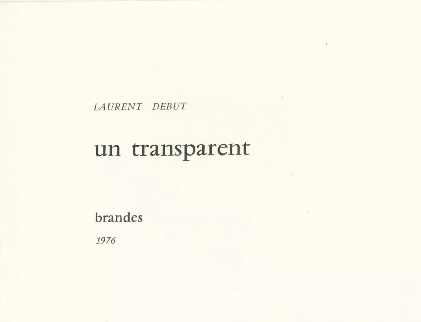 Laurent Debut lithographie