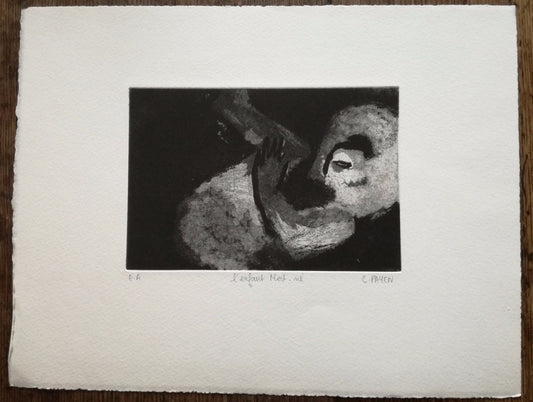 gravure C. Payen XXe s. L'enfant mort né