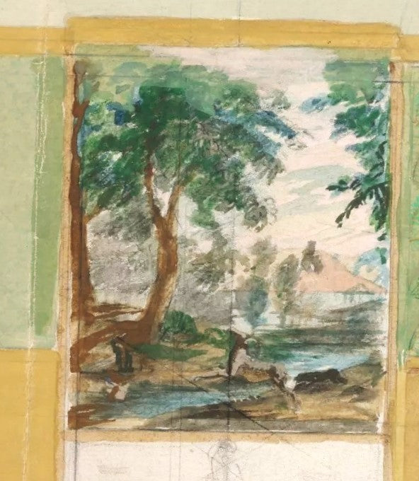 2 projets de décoration rehaussés d'aquarelle