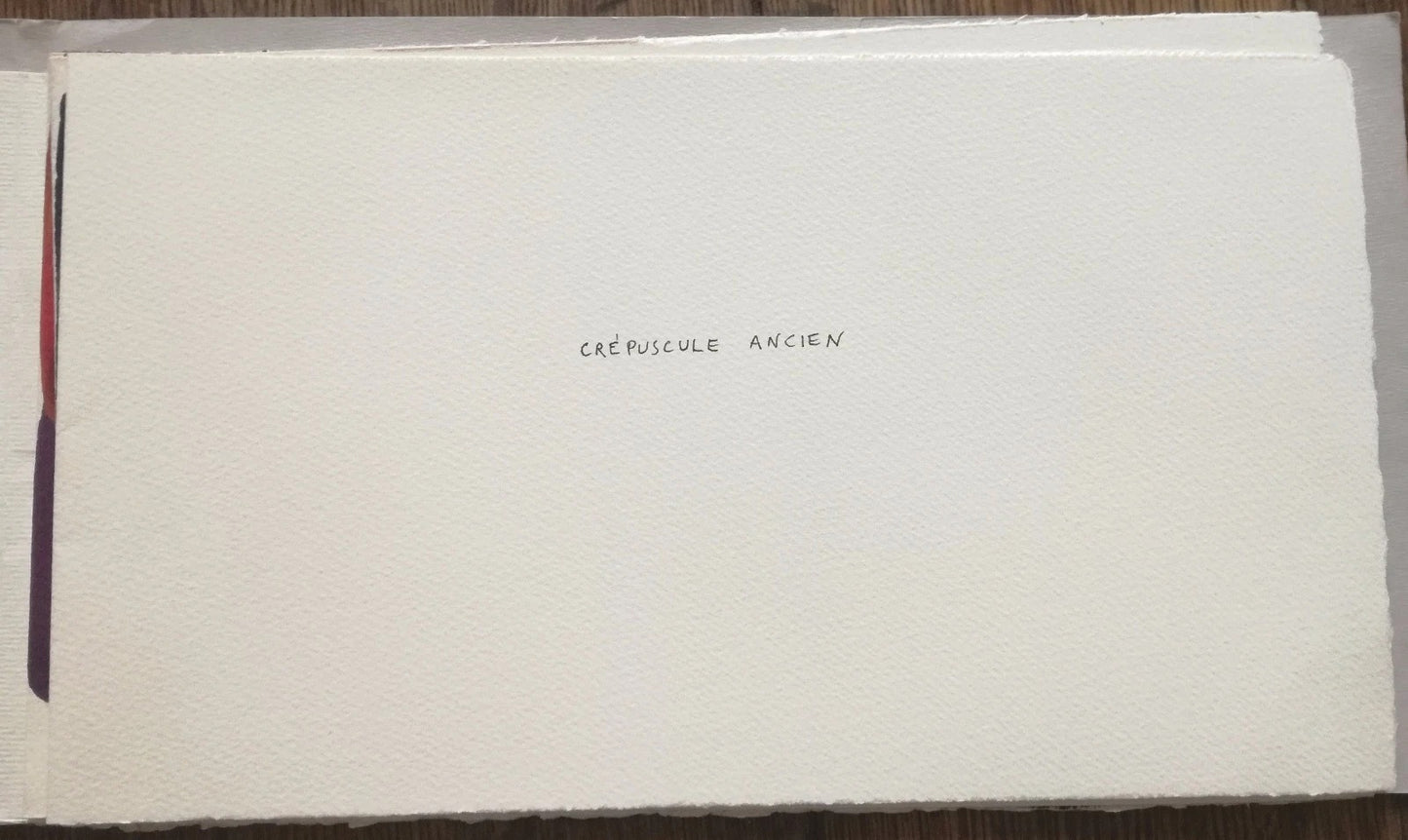 Michel Butor livre d'artiste Crépuscule ancien Isabel Michel manuscrit 2005