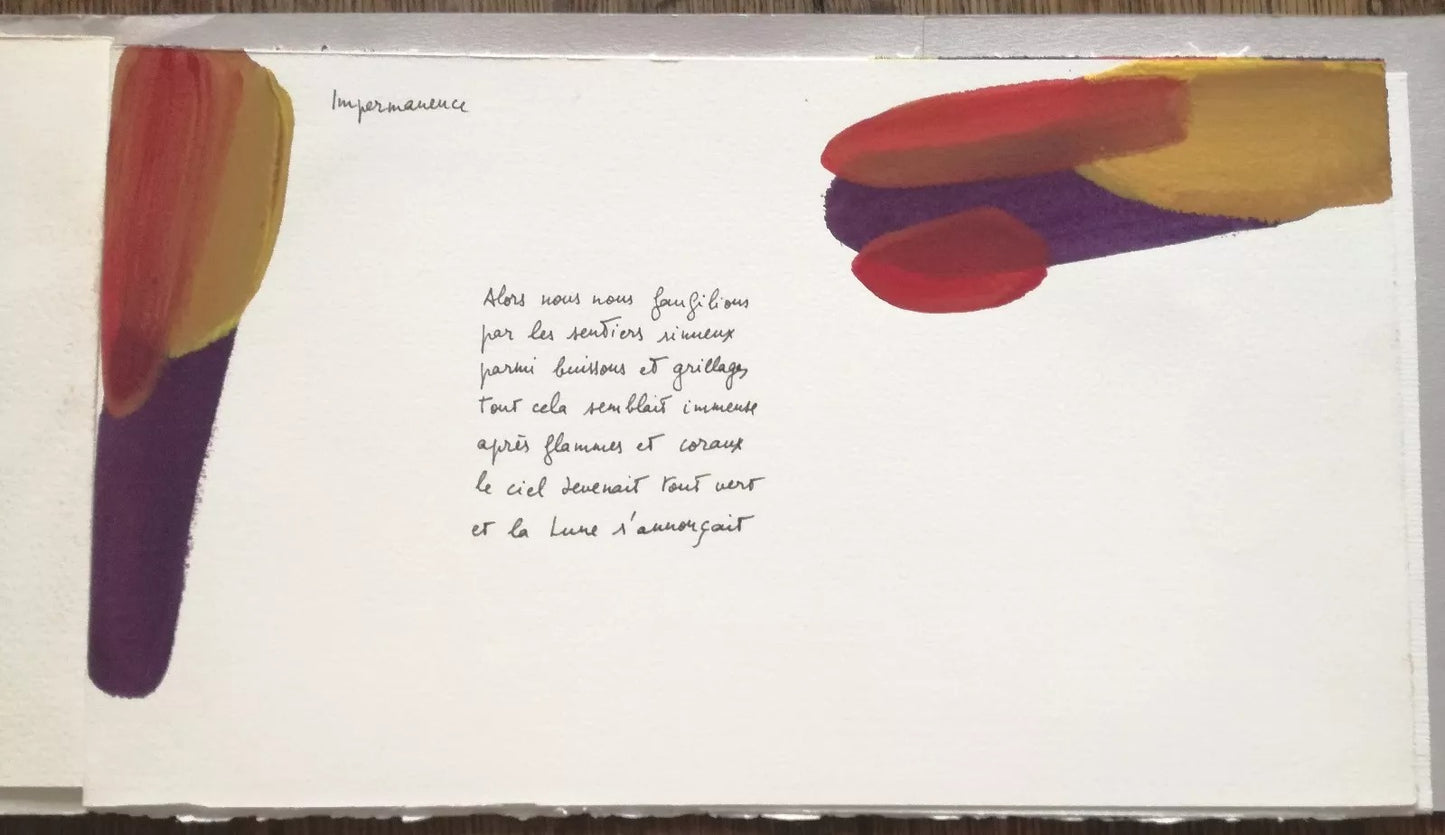 Michel Butor livre d'artiste Crépuscule ancien Isabel Michel manuscrit 2005