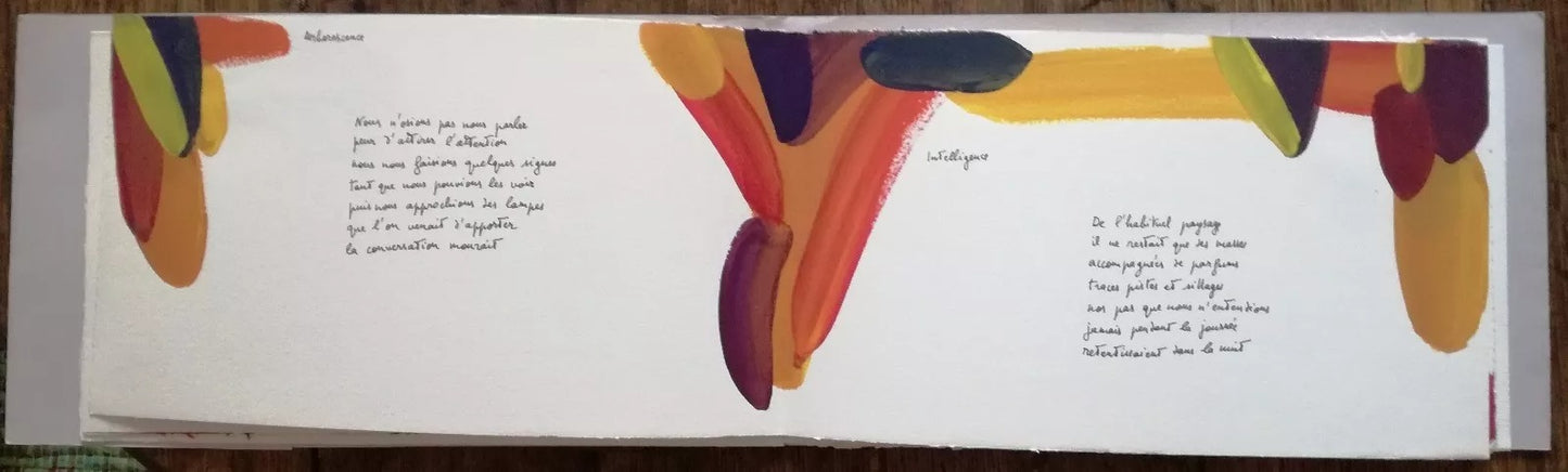 Michel Butor livre d'artiste Crépuscule ancien Isabel Michel manuscrit 2005